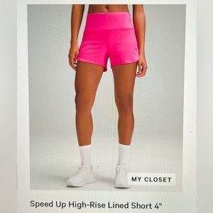 Lululemon Speed Up high-rise (sonic pink)